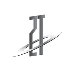 ZT initial logo with silver sphere