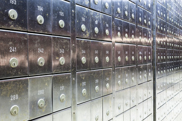 Row of a deposit safe