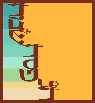 abstract greeting card for jewish holiday Passover. happy passover in hebrew