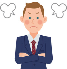 ビジネスマン　外国人　怒る