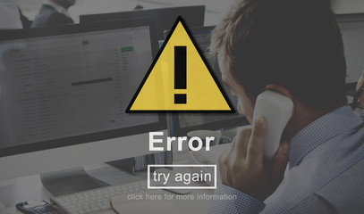 Error Mistake Online Reminder Beware Alert Concept