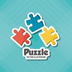 Puzzle icon design, Vector illustration
