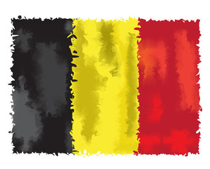 Belgium flag watercolor style