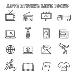 advertising line icons