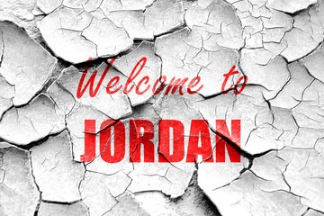 Grunge cracked Welcome to jordan