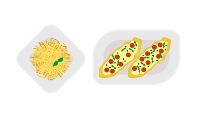 Italian Food Meals Restaurant Set