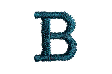 Embroidery Designs alphabet B isolate on white background