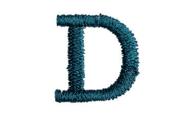 Embroidery Designs alphabet D isolate on white background