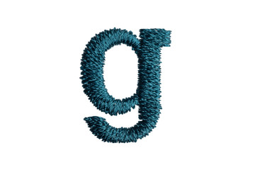 Embroidery Designs alphabet g isolate on white background