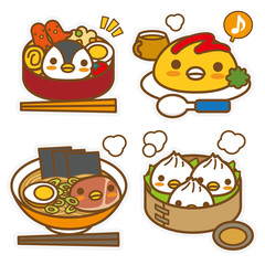 ペンギンカフェ キャラめし淡色