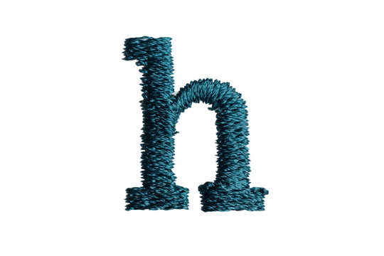 Embroidery Designs alphabet h isolate on white background