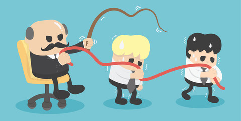 illustration concept tyrannize and oppress