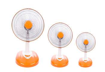 orange fan isolate background