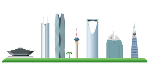 Riyadh Saudi Arabia skyline silhouette