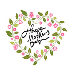 Mother's Day-themed wreath, font design.
