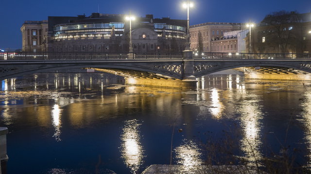 The Swedish Parliament winter time-lapse