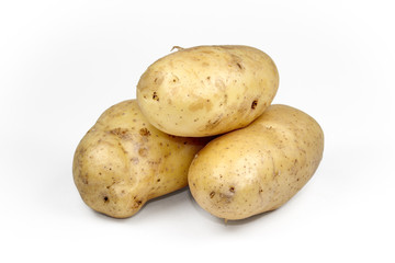 Potatoes isolated on white