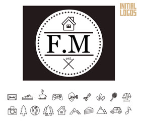 FM Initial Logo for your startup venture