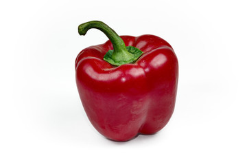 sweet red pepper isolated on white background