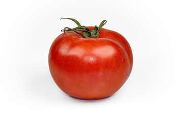 Red fresh tomatoes isolated on white background