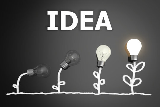 idea concept with lightbulbs