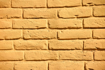 Yellow brick wall pattern