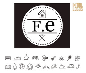 FE Initial Logo for your startup venture