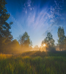 Obraz premium Majestic bright sunrise