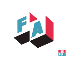 FA Initial Logo for your startup venture