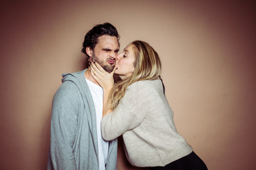 Couple together in Studio having fun