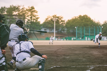 高校野球試合風景