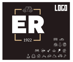 ER Initial Logo for your startup venture