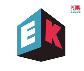 EK Initial Logo for your startup venture