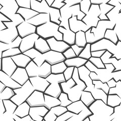 Cracked clay ground - seamless pattern