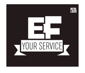 EF Initial Logo for your startup venture