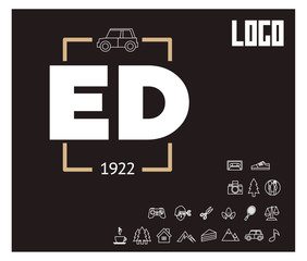 ED Initial Logo for your startup venture