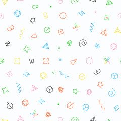 Seamless geometric vector pattern. Vector illustration with geometric elements
