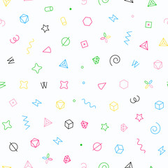 Seamless geometric vector pattern. Vector illustration with geometric elements