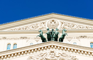 Bolshoi Theatre in Moscow on a sunny day in the summer