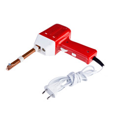 red-white soldering isolated on white