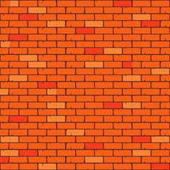 
Рыжая кирпичная стена
