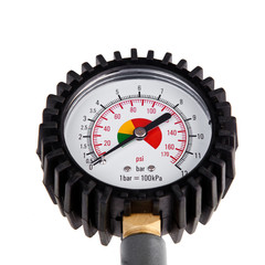 pressure clock for compressor isolated on white 