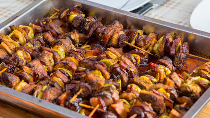 Skewer after baking