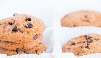 cookies on white background.