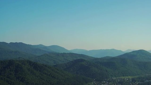 Panoramic view of Altai mountains in summer, Russia