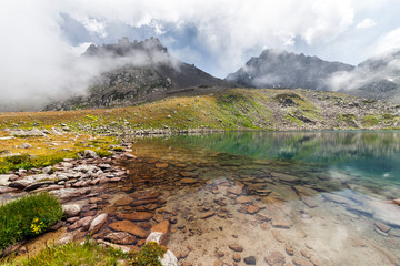 Lake on a plateau on Kackar Mountains in the Black Sea Region, Turkey