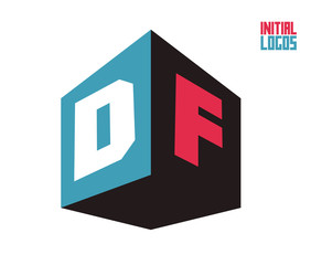 Fototapeta premium DF Initial Logo for your startup venture