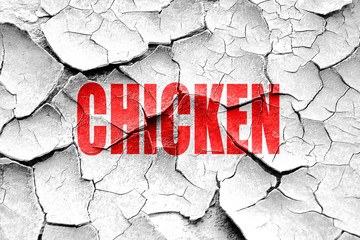 Grunge cracked Delicious chicken sign