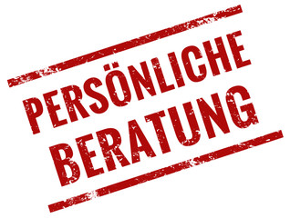 Persönliche Beratung Stempel rot