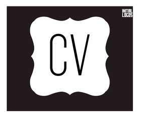 CV Initial Logo for your startup venture